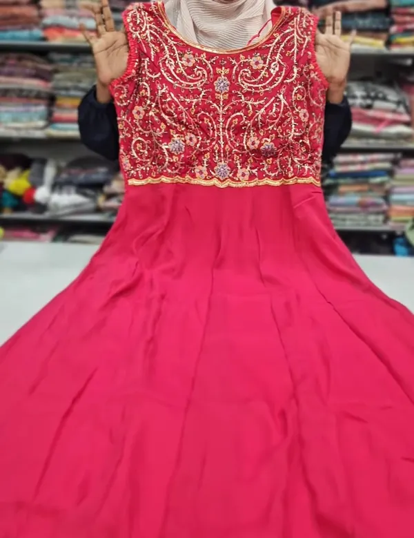 Simmer Hand Work Anarkali Kurti | AK1400